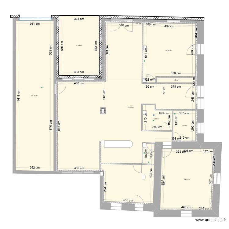 La Vergene Cotes à jour Reel avec clo V3. Plan de 10 pièces et 312 m2