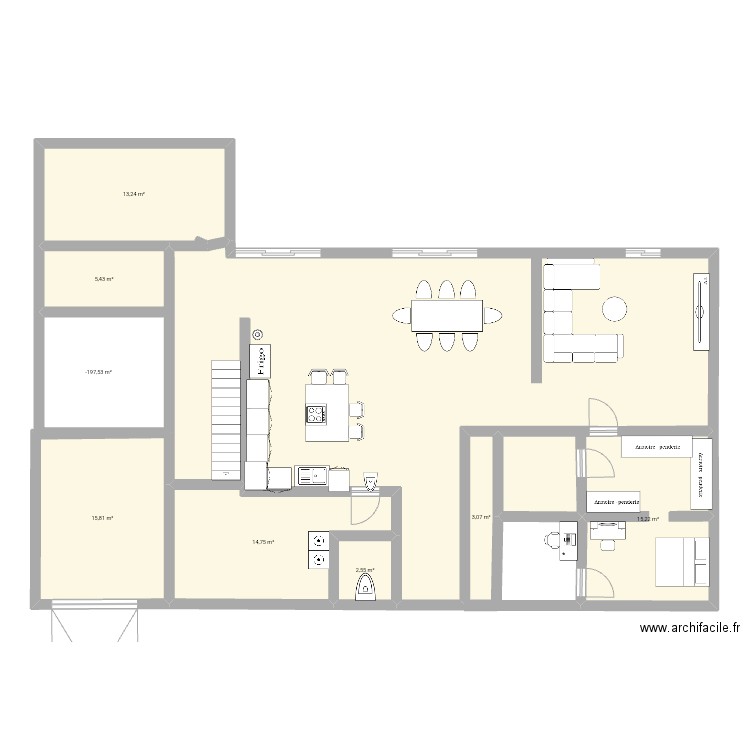 Futurmaison. Plan de 8 pièces et 80 m2