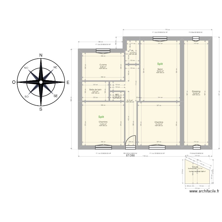 ML24014843 MAYARAN. Plan de 12 pièces et 179 m2