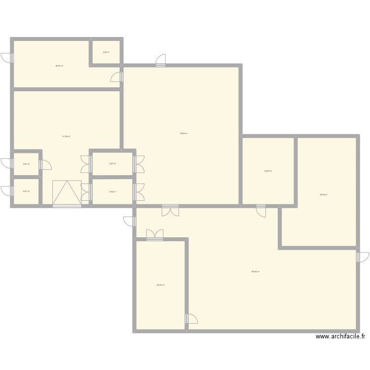 Station de pompage. Plan de 12 pièces et 459 m2