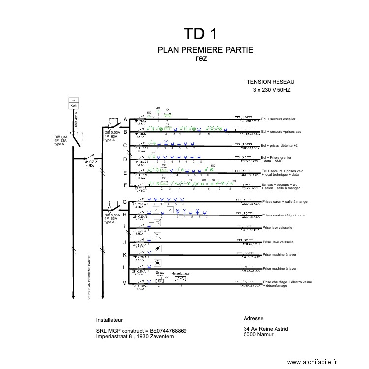 ok ok TABLEAU reine astrid  TD1 1. Plan de 0 pièce et 0 m2