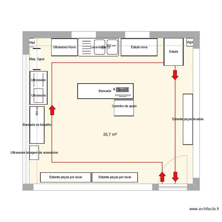 Sala Lavagem II. Plan de 1 pièce et 36 m2