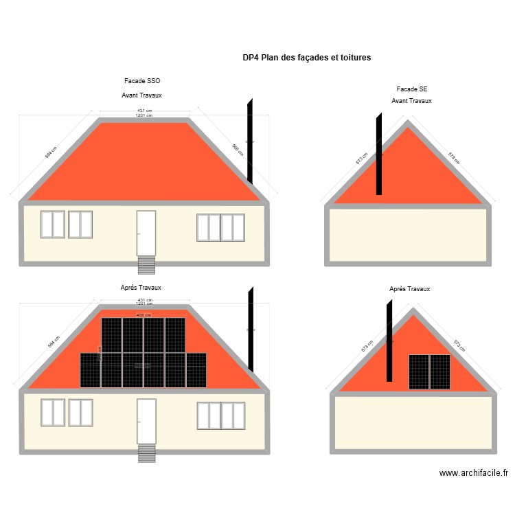 romain. Plan de 8 pièces et 189 m2