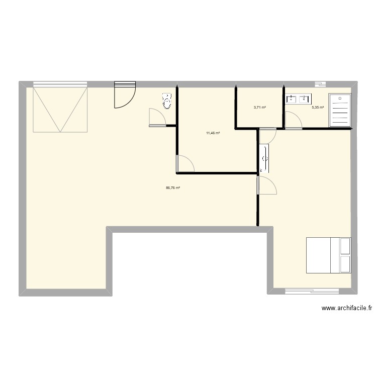 VILLA CLAIRA. Plan de 4 pièces et 107 m2