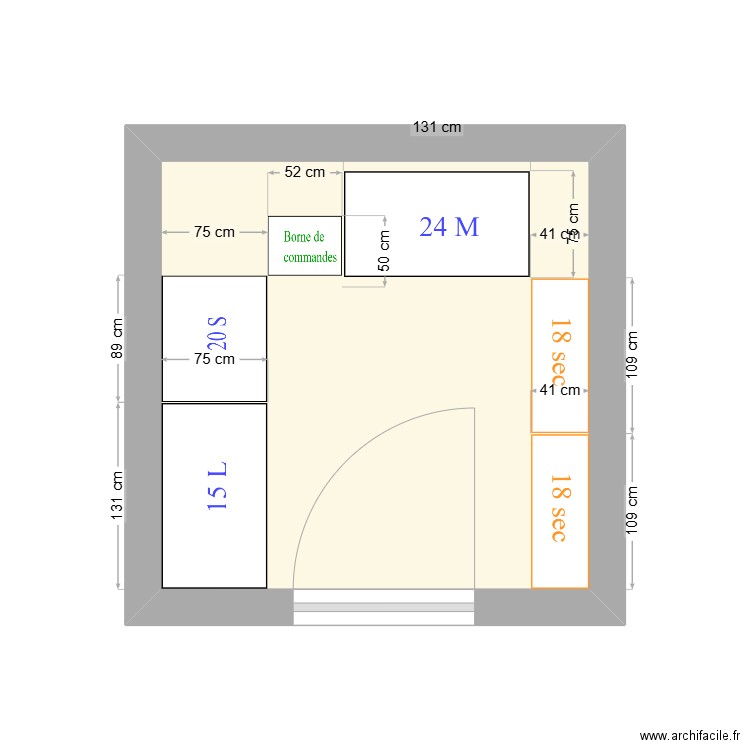 R. Alliance BFC 3X3. Plan de 1 pièce et 9 m2