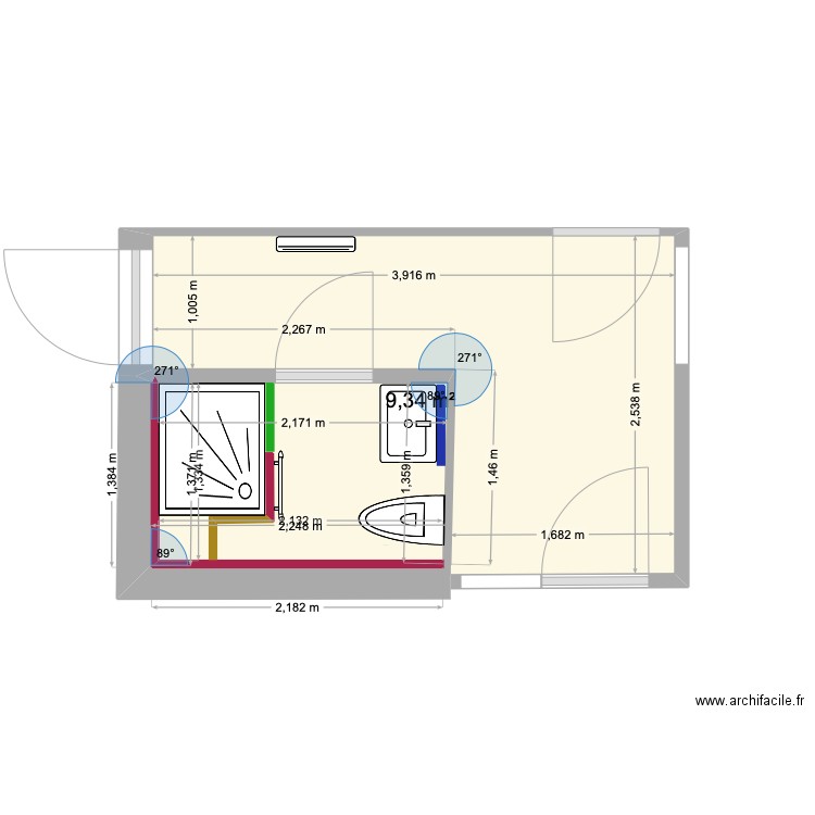 Pernand-Vergelesses 5. Plan de 1 pièce et 9 m2