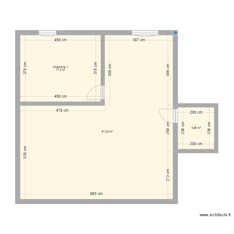 Test maison smc. Plan de 3 pièces et 84 m2