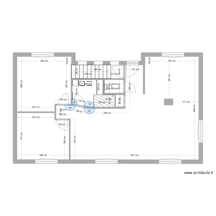 renov 1er Etage0100. Plan de 6 pièces et 78 m2