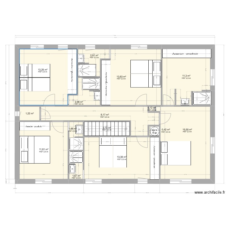 perols haut 08 03 2. Plan de 15 pièces et 101 m2