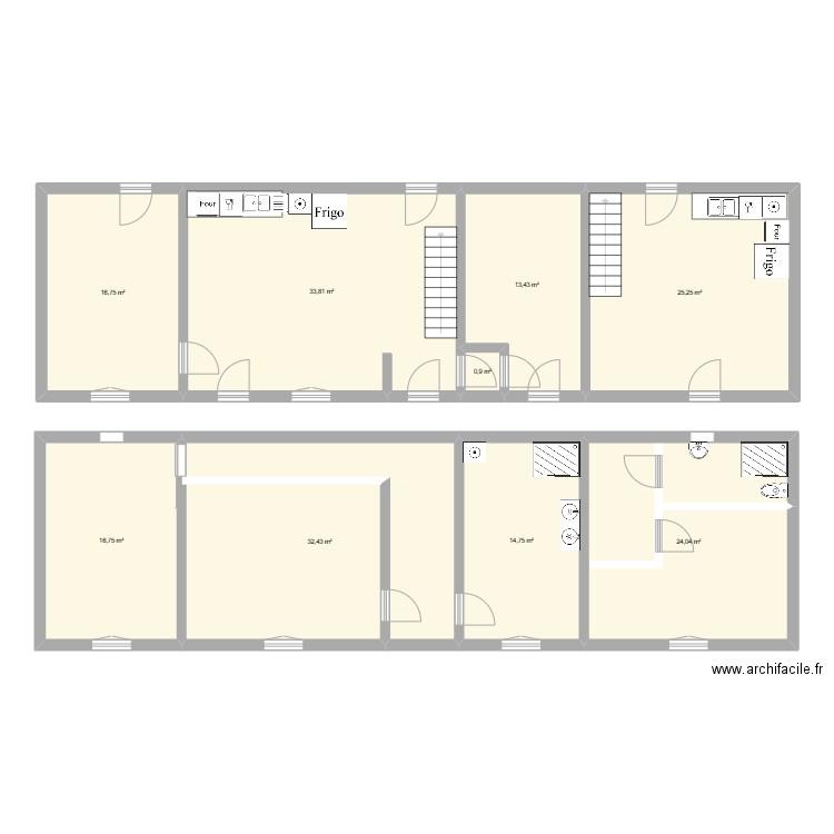 Landevert-50m2enloc. Plan de 8 pièces et 179 m2