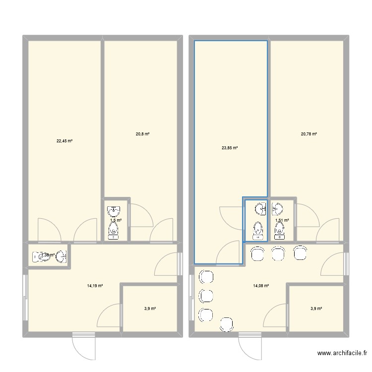 monplan. Plan de 11 pièces et 128 m2