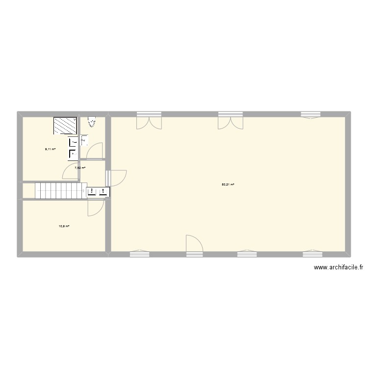 maison. Plan de 4 pièces et 108 m2