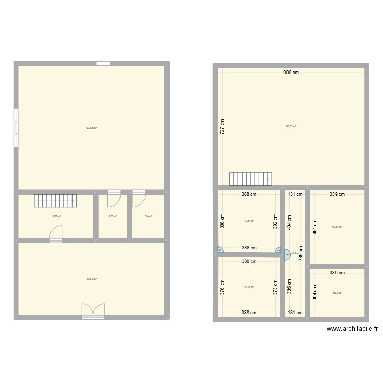 coursan. Plan de 11 pièces et 265 m2