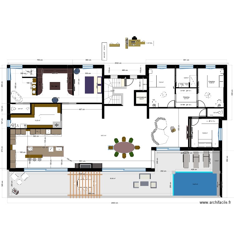 ROOFTOP 1.1 V2.1. Plan de 17 pièces et 287 m2