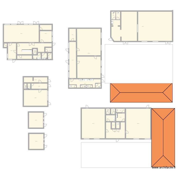 Ecole Beuvardes. Plan de 28 pièces et 745 m2