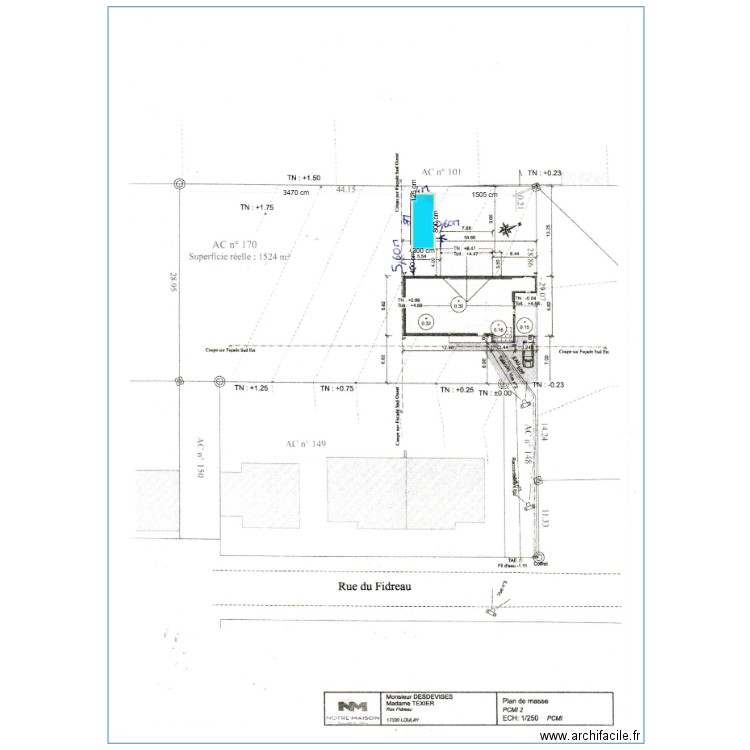 TEXIER. Plan de 0 pièce et 0 m2