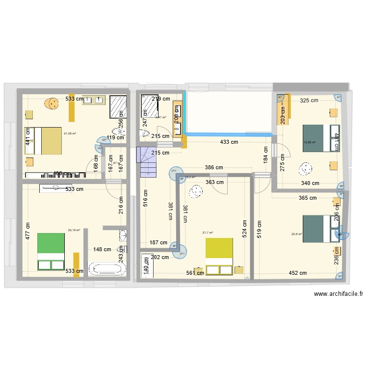 Maison Ecuelles Etage Version 07.07.2024. Plan de 13 pièces et 283 m2