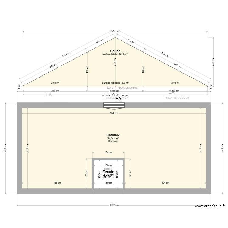 ML24017250. Plan de 16 pièces et 157 m2