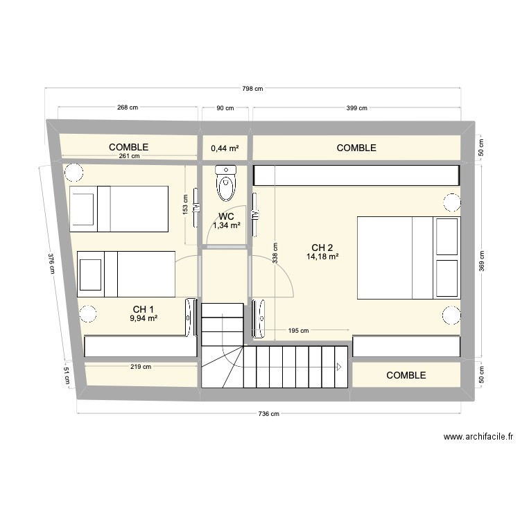 PLAN 1. Plan de 8 pièces et 34 m2