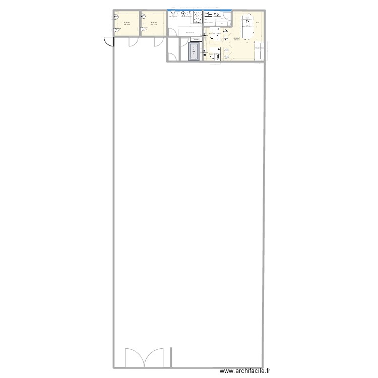 ILLZACH. Plan de 3 pièces et 38 m2