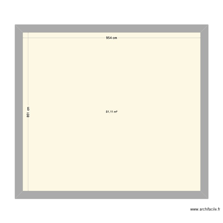 Maison. Plan de 1 pièce et 81 m2