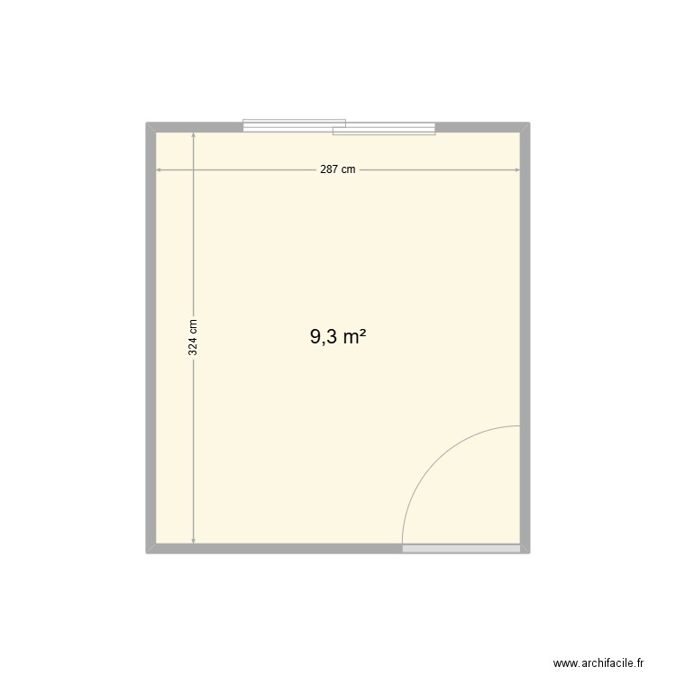 TUGAL. Plan de 1 pièce et 9 m2