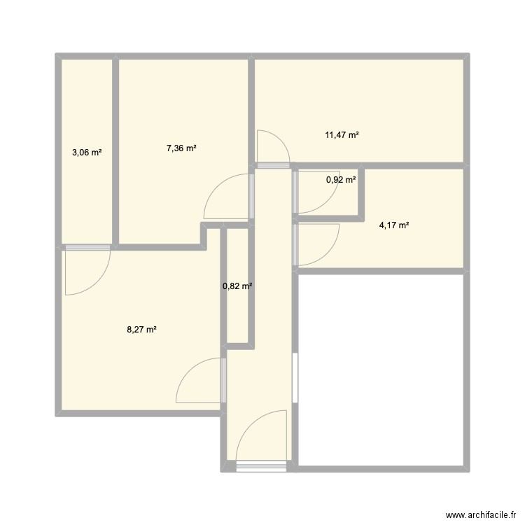 Plan appartement Tarbes. Plan de 7 pièces et 36 m2