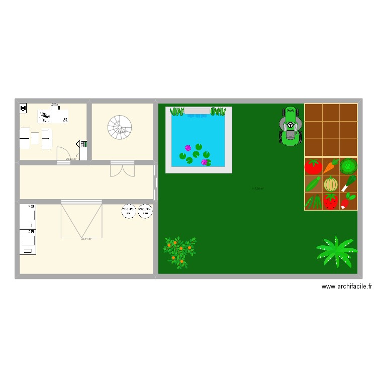 etage 2. Plan de 4 pièces et 192 m2