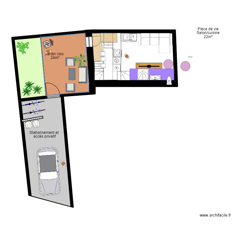 logement 34 la grellerie bis. Plan de 9 pièces et 94 m2