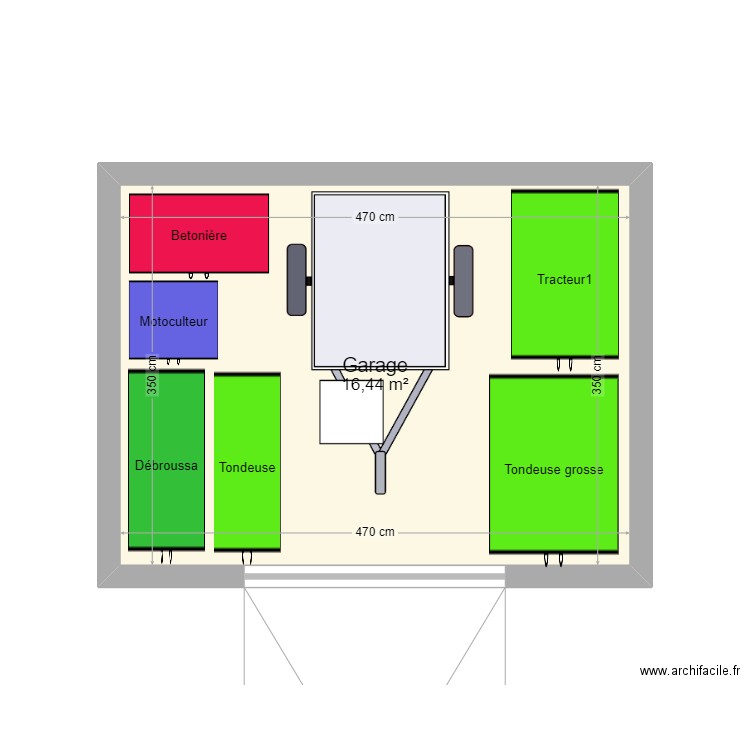 Abrijardin2. Plan de 1 pièce et 16 m2