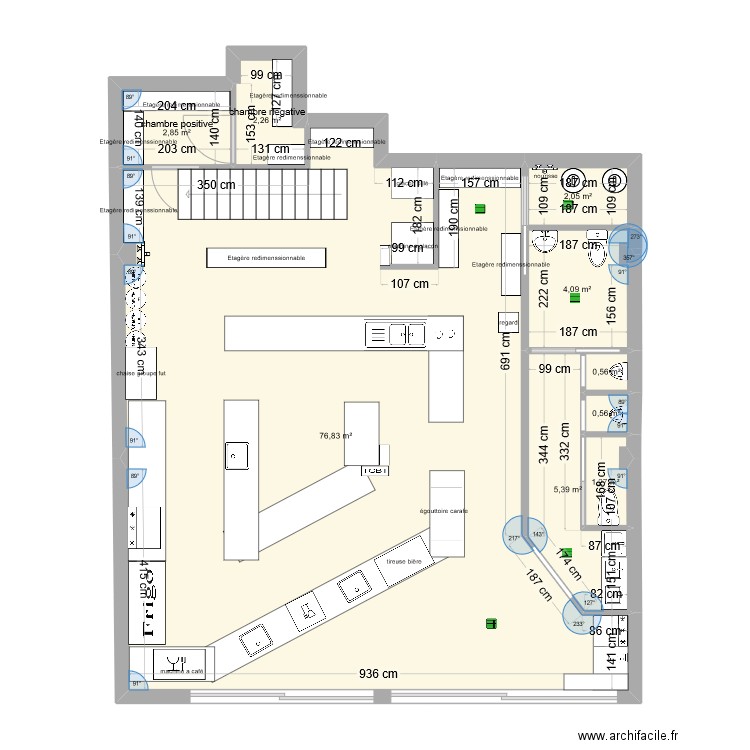 la canne plan initiale 4. Plan de 9 pièces et 96 m2