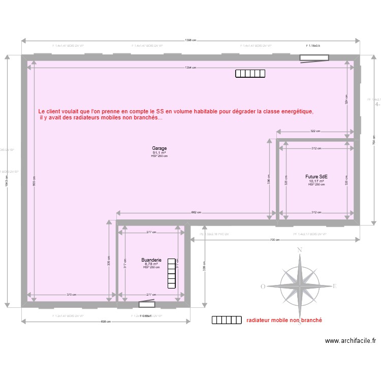 Desgranges. Plan de 14 pièces et 211 m2