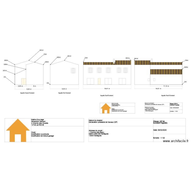 facade existant st julien. Plan de 0 pièce et 0 m2