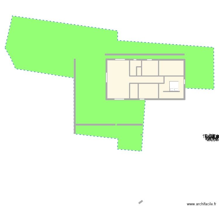 PLAN G. Plan de 8 pièces et 115 m2