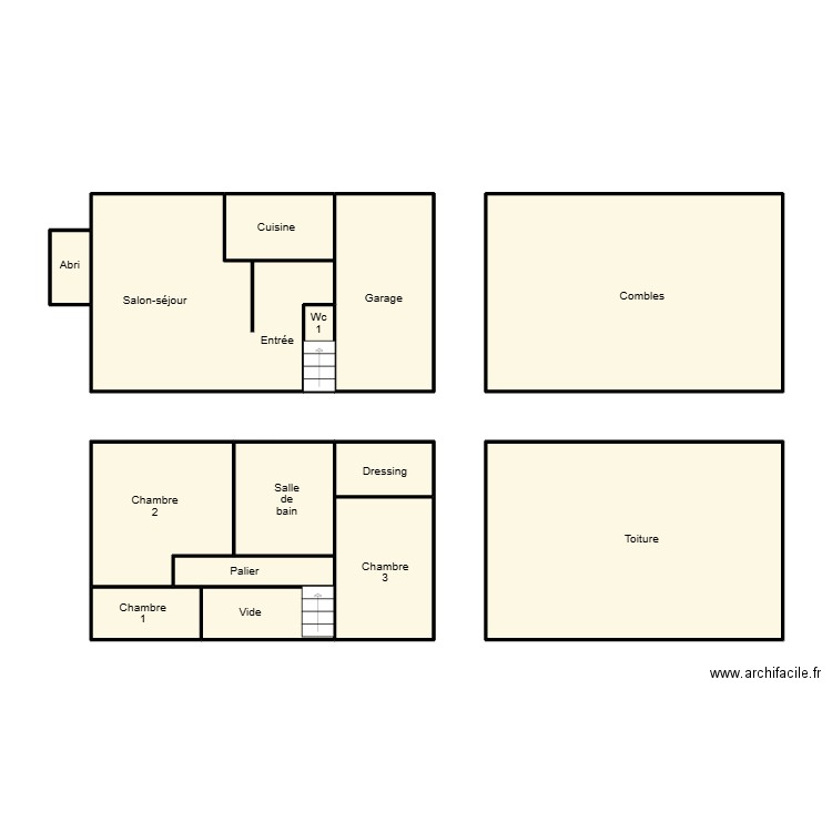 SAINT EVARZEC FERNEL. Plan de 14 pièces et 102 m2