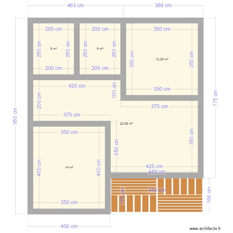 MaboyaNouveauPlan. Plan de 5 pièces et 59 m2