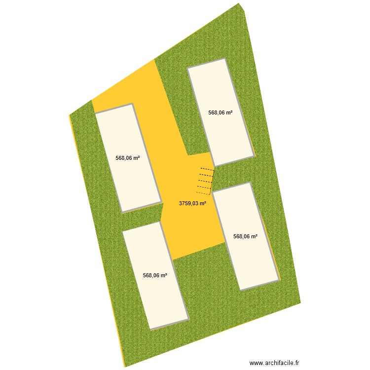 istres 65 lgts. Plan de 4 pièces et 2272 m2