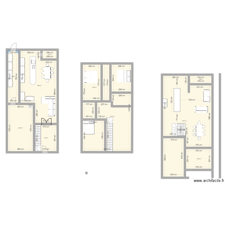 Rez 1. Plan de 10 pièces et 269 m2