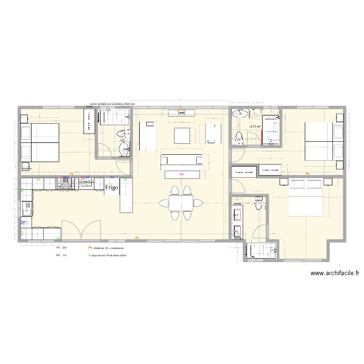 LOTE-B MARTIN Floor Plan. Plan de 7 pièces et 113 m2