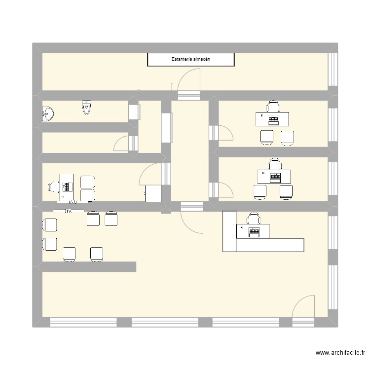 Gaes toledo. Plan de 9 pièces et 46 m2