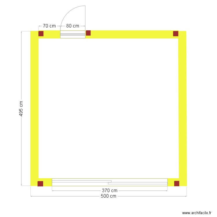 KIT Module 3 murs + 1 façade porte vitrée. Plan de 0 pièce et 0 m2