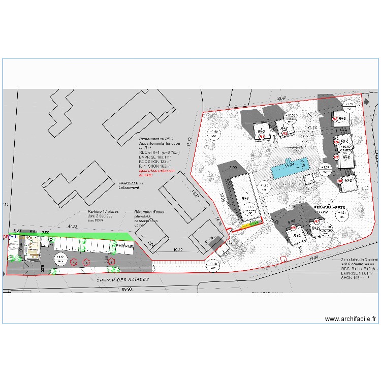 lodge. Plan de 0 pièce et 0 m2