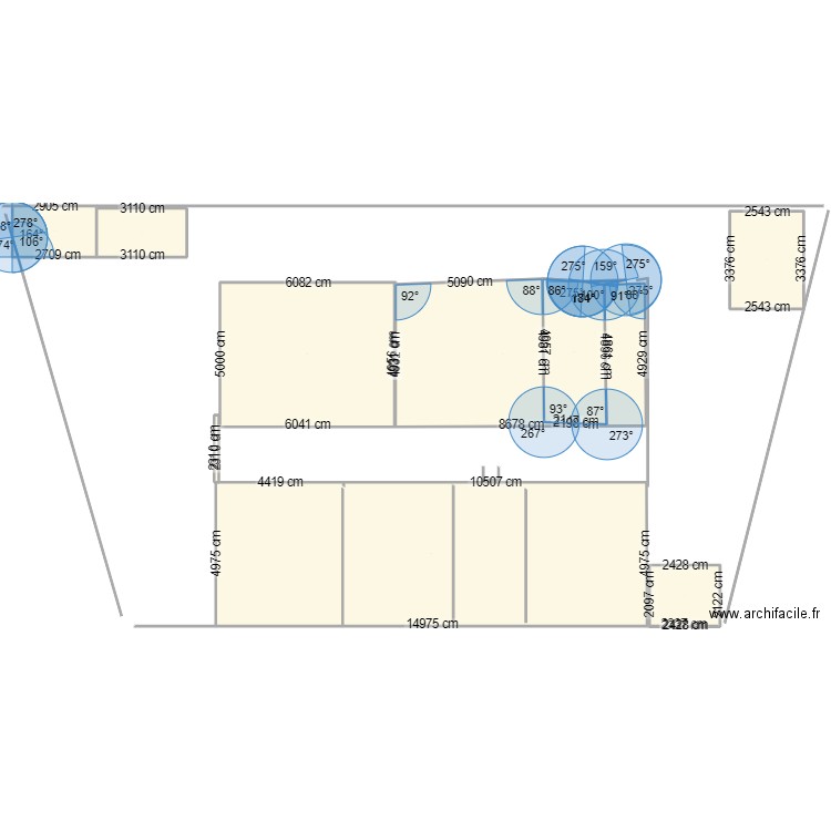 BBB. Plan de 12 pièces et 30 m2