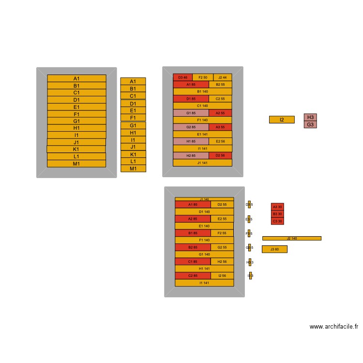 PLANCHER CORNER. Plan de 3 pièces et 9 m2