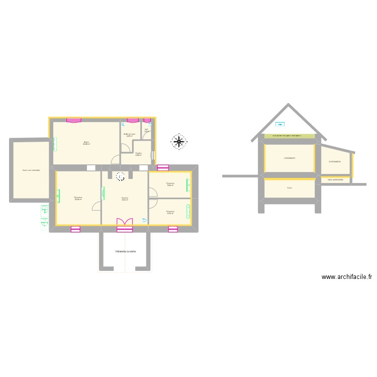 FILET Aimée - BUISSON. Plan de 13 pièces et 139 m2