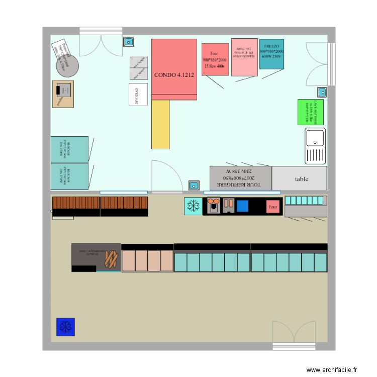 mag market. Plan de 2 pièces et 89 m2