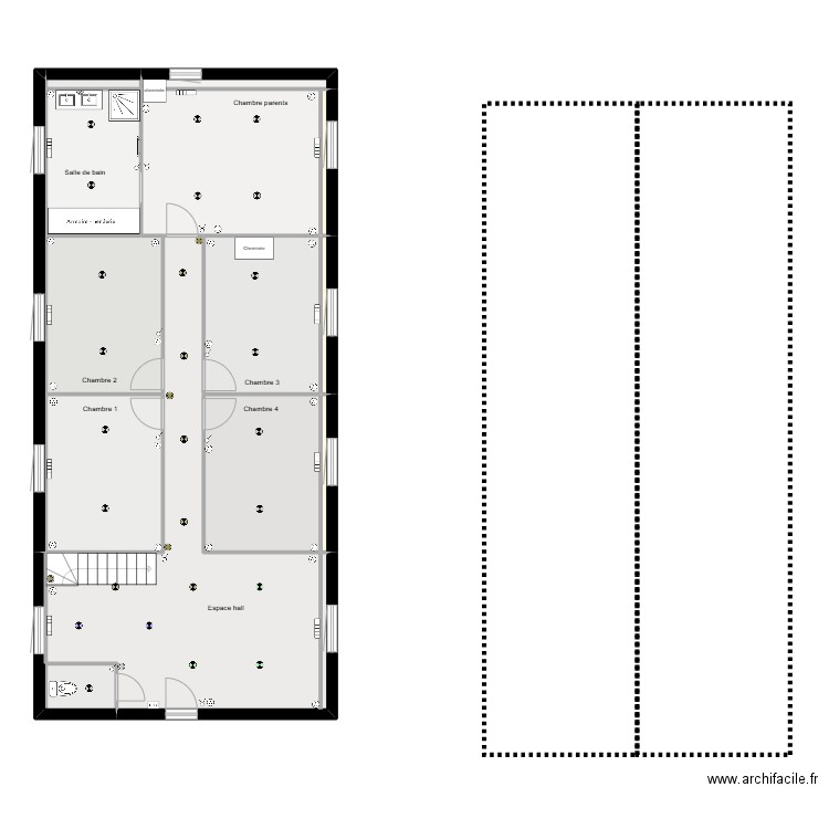 Quentin 2eme. Plan de 10 pièces et 113 m2