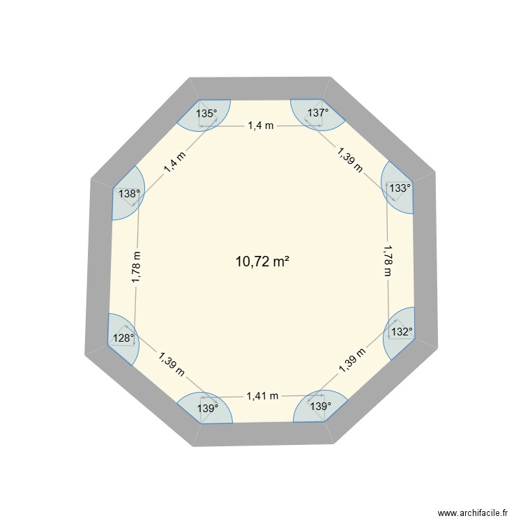 KIOSQUE1. Plan de 1 pièce et 11 m2