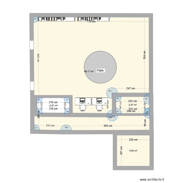 plan cdi . Plan de 4 pièces et 63 m2