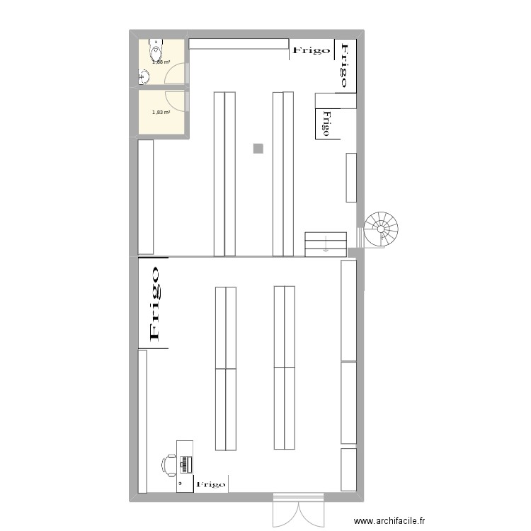 TIKILINE MART AMEN                                                                                                                                                                                                                                             . Plan de 2 pièces et 4 m2